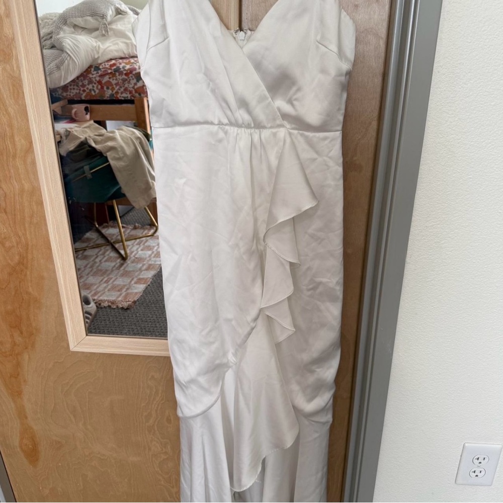 Lulus Small White Satin Dress